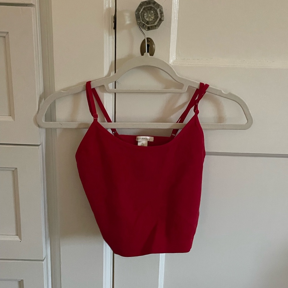 Red Cropped Tank
